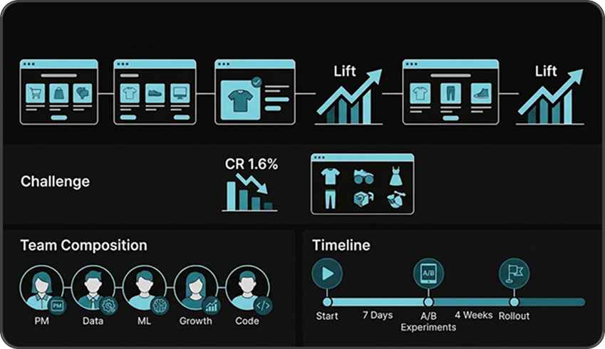 E-commerce personalization interface
